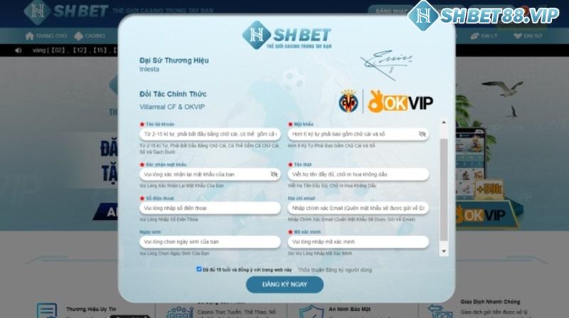 Cách đăng ký tài khoản SHBET
